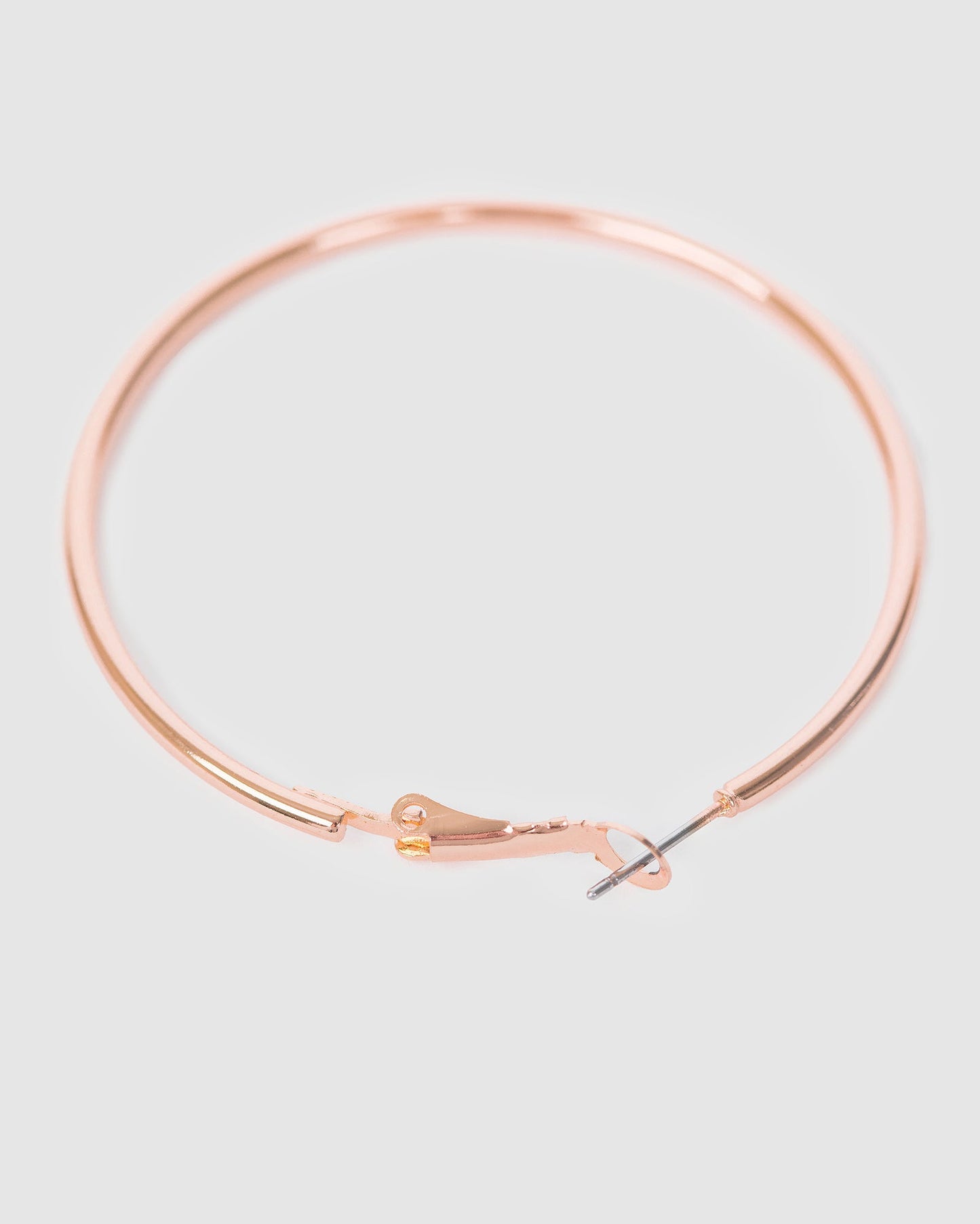 Colette by Colette Hayman Fine Hoop Earrings 40mm (Rose Gold)