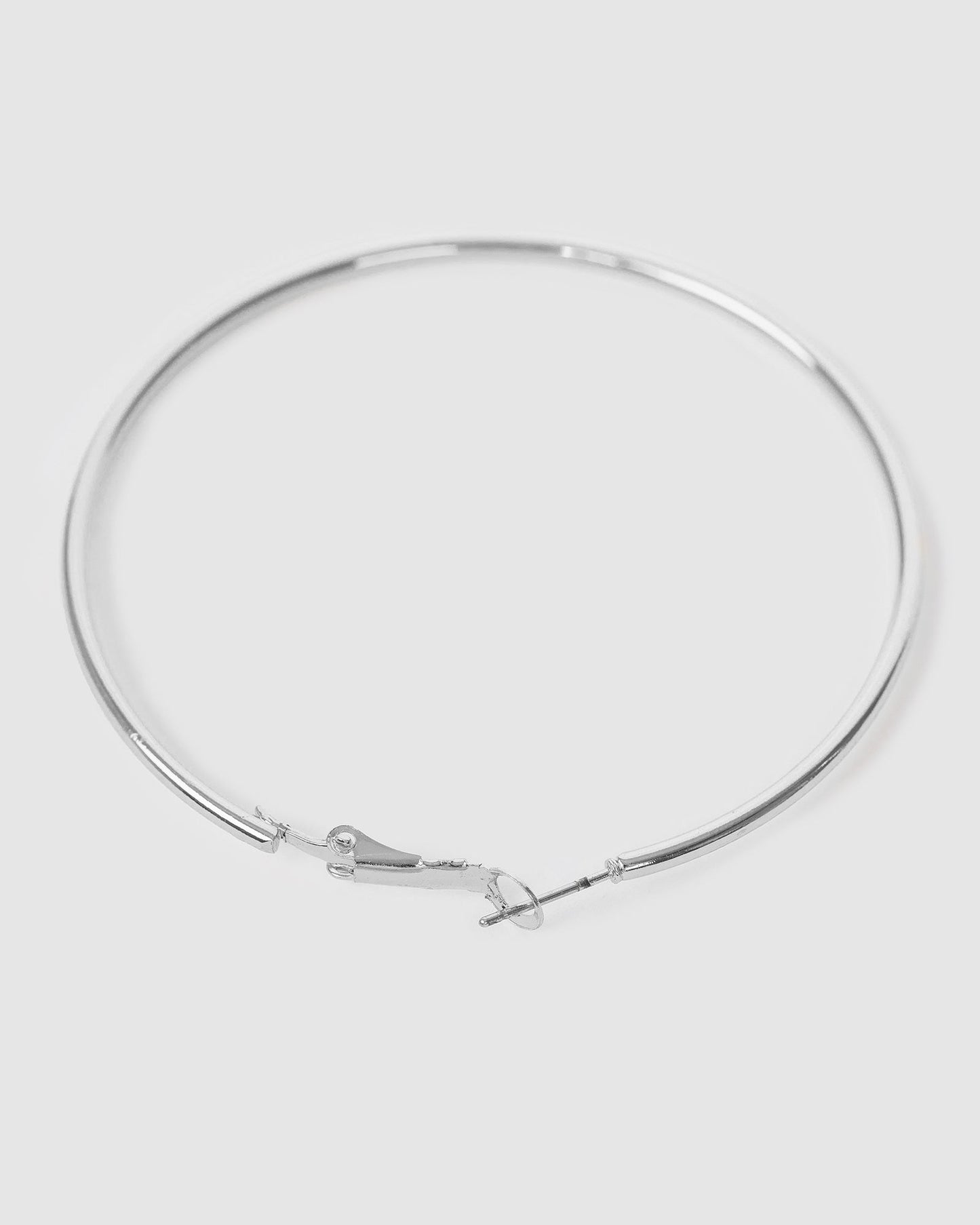 Colette by Colette Hayman Fine Hoop Earrings 60mm (Silver)
