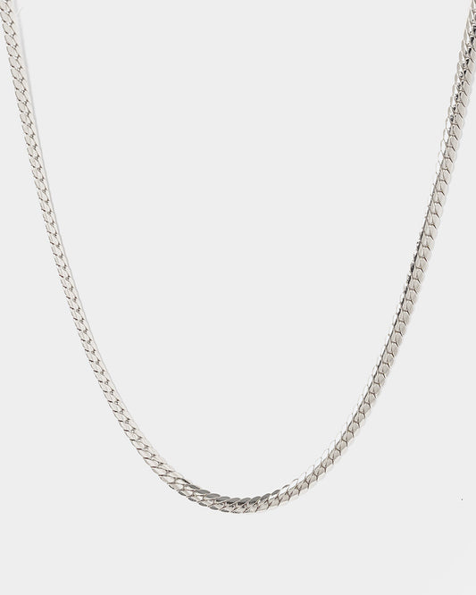 Colette Wheat Chain Necklace (Silver)