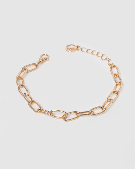 Colette Paperclip Chain Bracelet (Rose Gold)