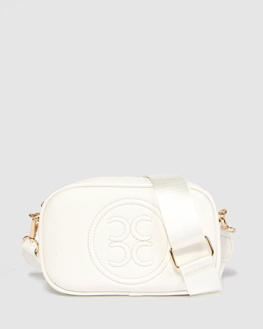 Colette Amalia Logo Crossbody (White)