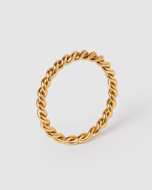 Colette Thin Twist Ring (Gold)