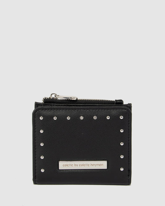 Colette Stud Mini Han Wallet (Black)
