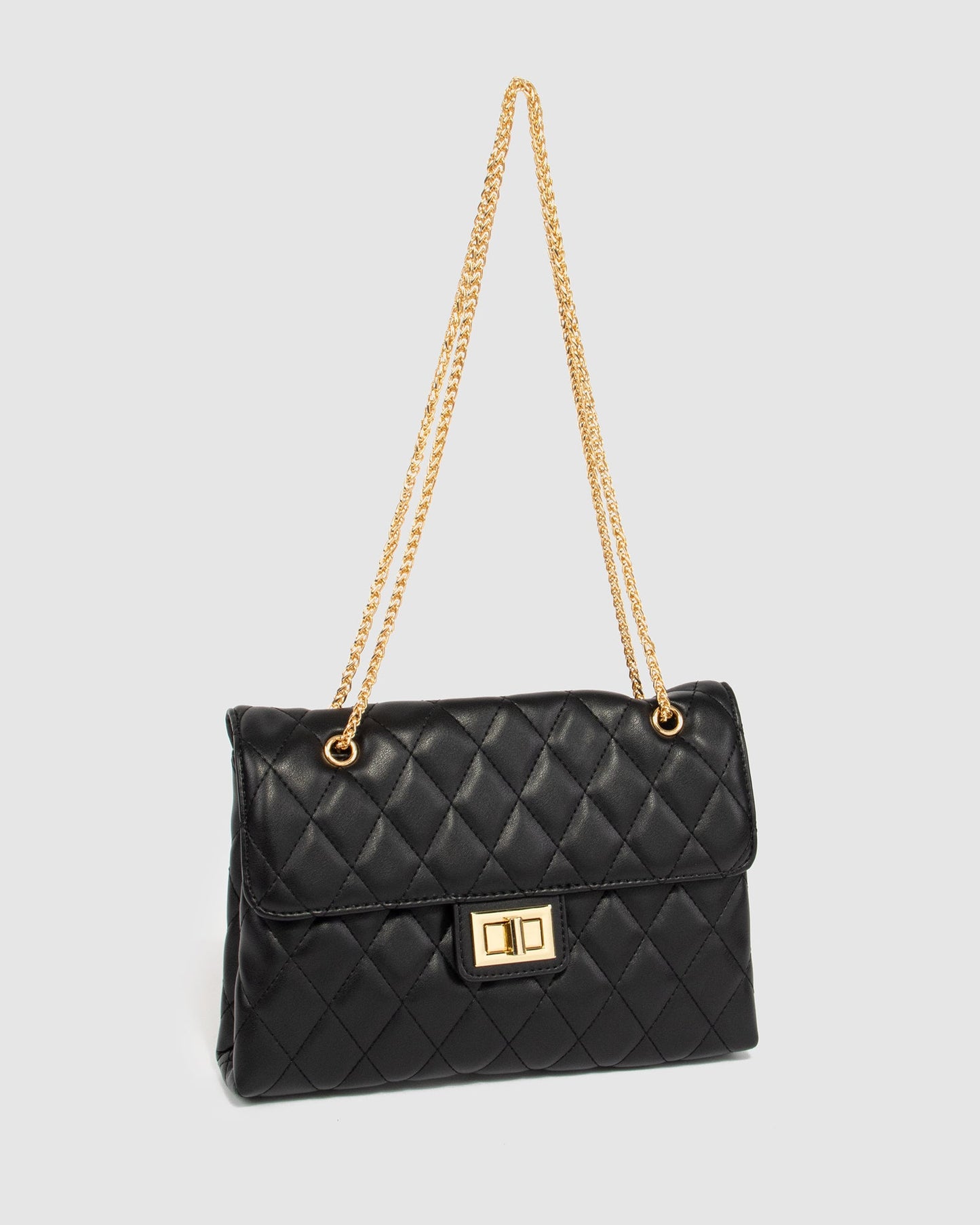 Colette by Colette Hayman Zion Quilt Crossbody Bag (Black)
