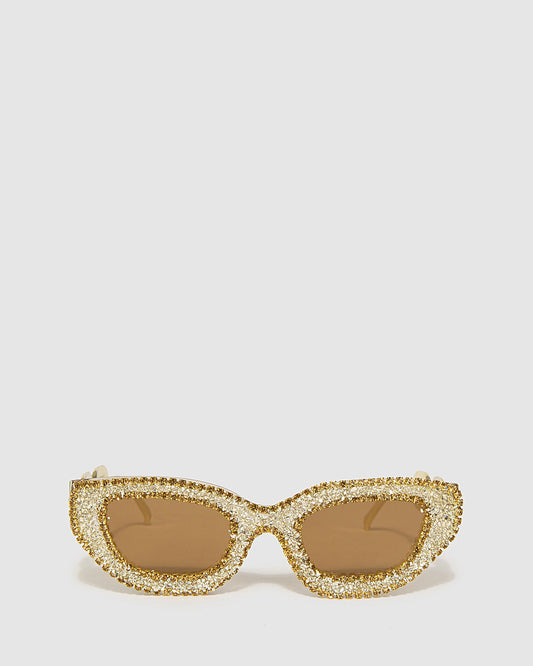 Colette Chain Detail Sunglasses (Crystal)