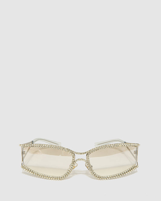 Colette Crystal Speedy Sunglasses (Silver)