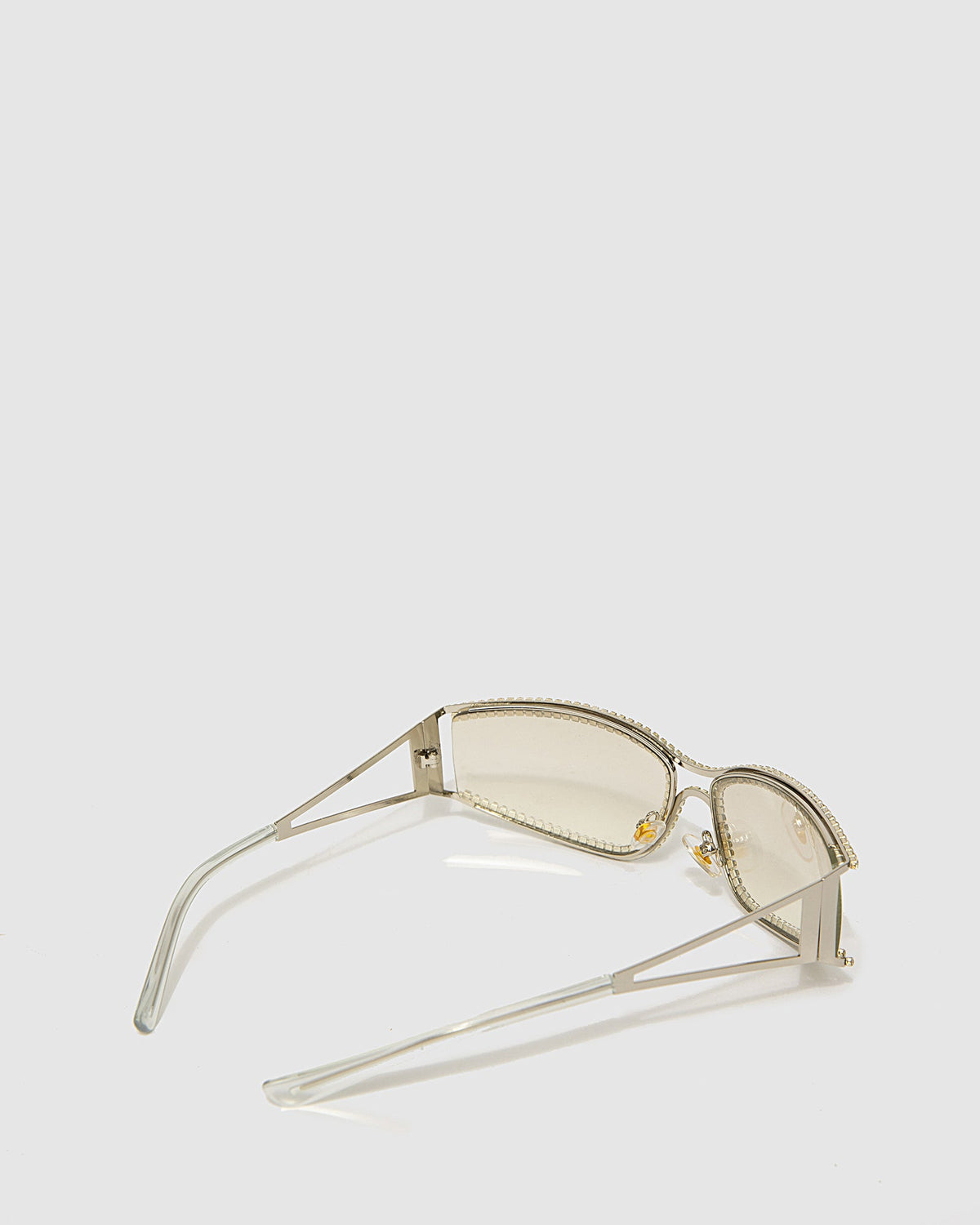 Colette by Colette Hayman Crystal Speedy Sunglasses (Silver)