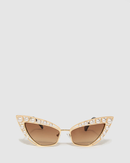 Colette Cat Eye Sunglasses (Pearl)