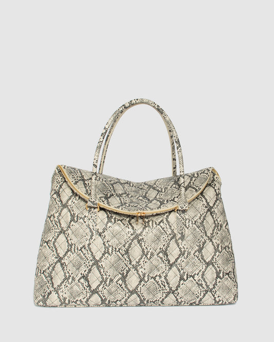 Colette Python Ailiey Quilted Zip Top Weekender Bag (Print)
