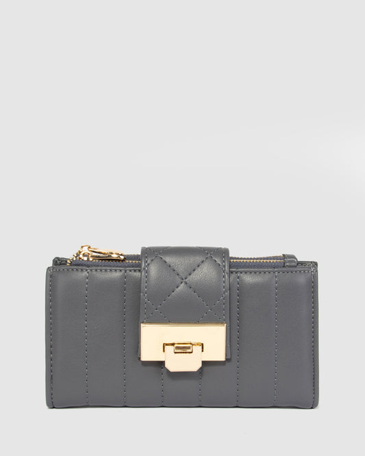 Colette Greta Quilt Wallet (Grey)