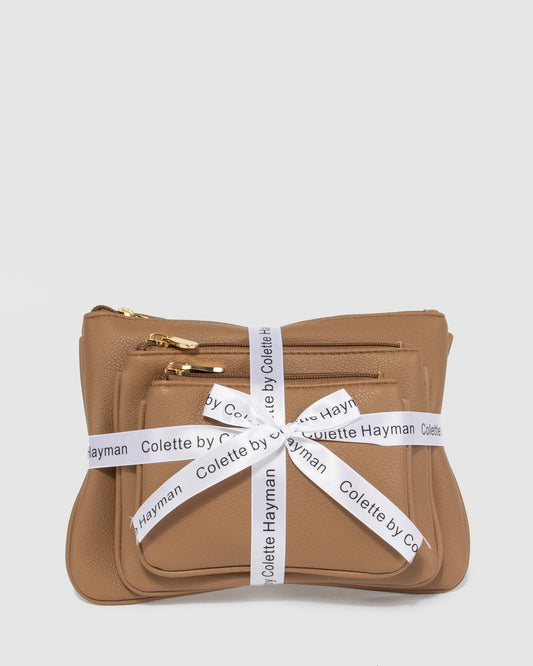 Colette Purse Gift Set (Caramel)