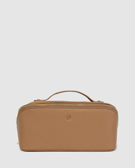 Colette Fold Out Cosmetic Case (Caramel)