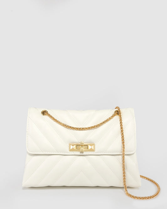 Colette Zion Arrow Crossbody (White)