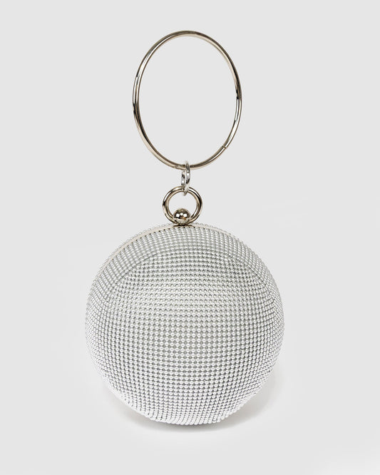 Colette by Colette Hayman Miley Chain Clutch (Silver)