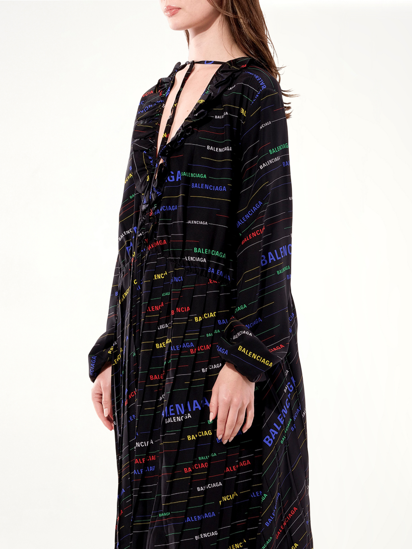 BALENCIAGA Ruffle Dress (Multicolour)