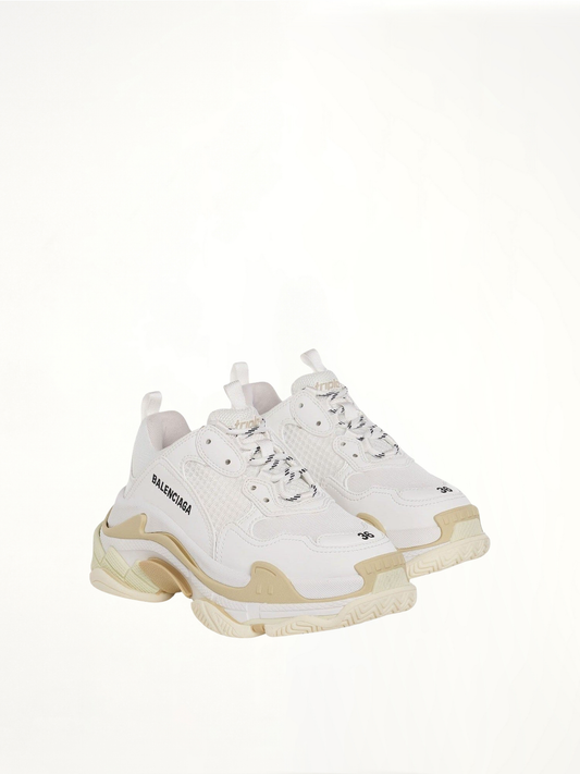BALENCIAGA Triple S Sneakers (White)
