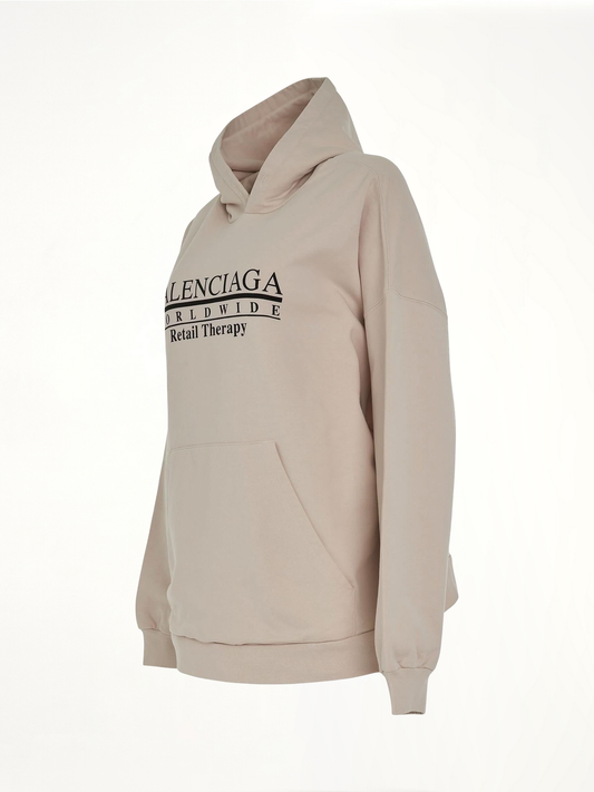 BALENCIAGA Retail Therapy Wide Fit Hoodie (White)