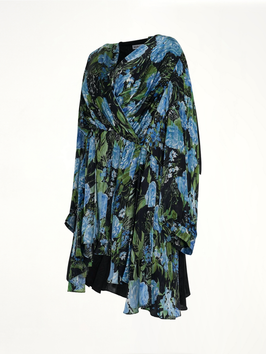 BALENCIAGA Wrap Baby Doll Dress (Blue)