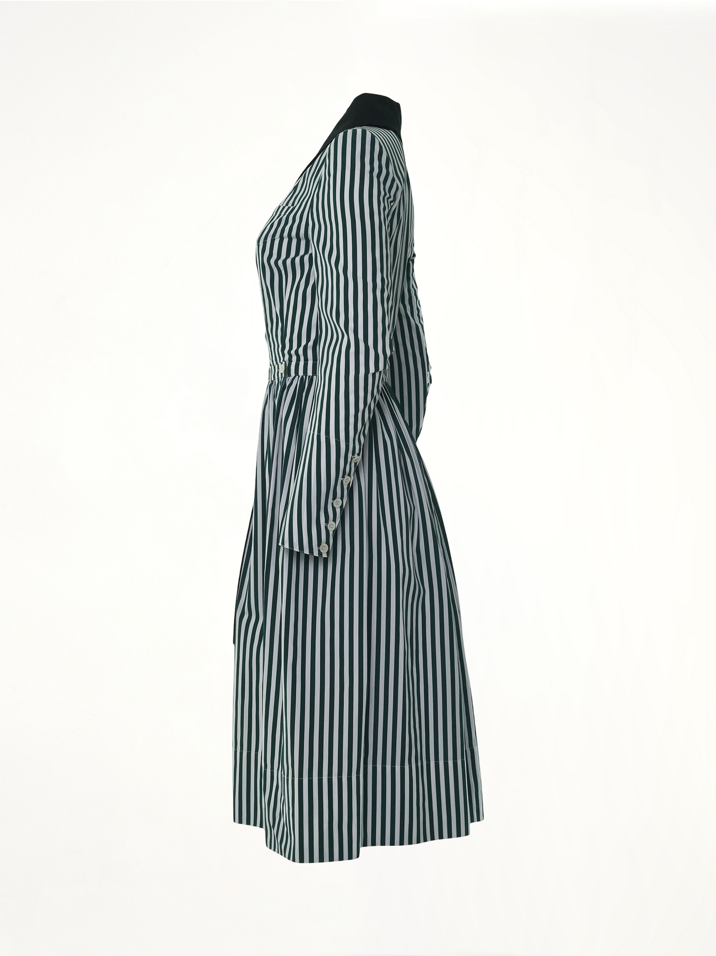 MAISON MARGIELA Long Stripe Shirt Dress (White)