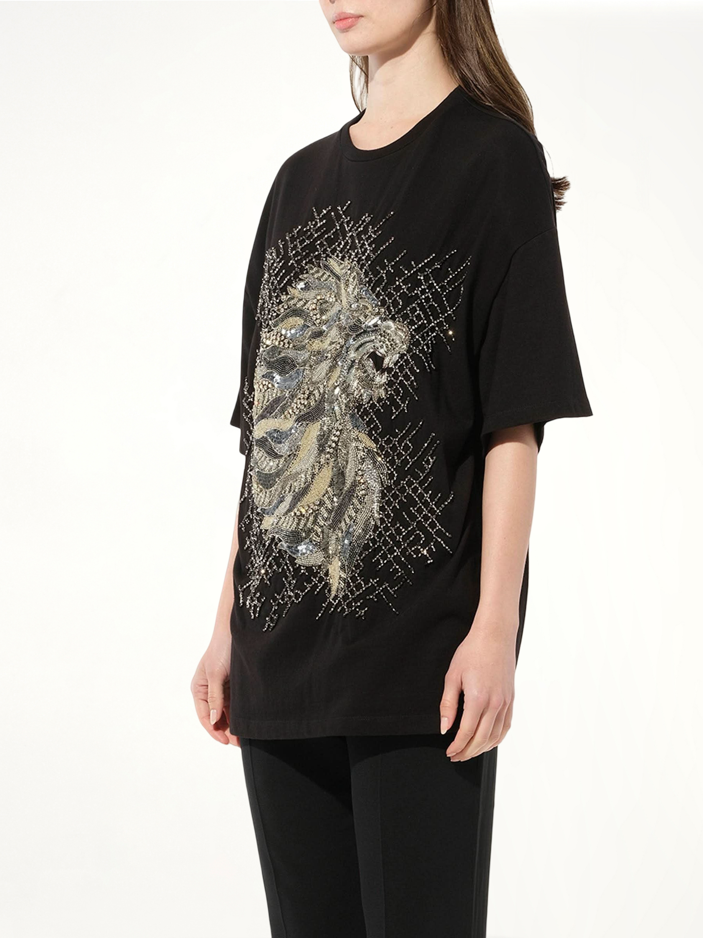 BALMAIN Lion Jewel T-Shirt (Black)