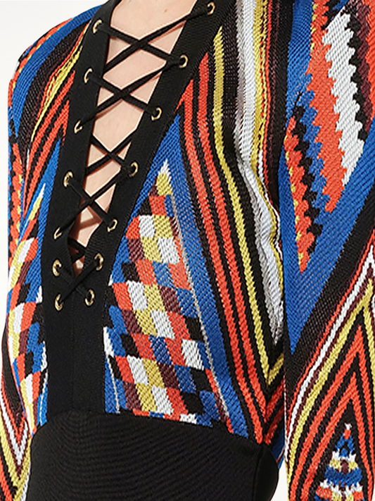 BALMAIN Knit Dress (Organza/Blue)