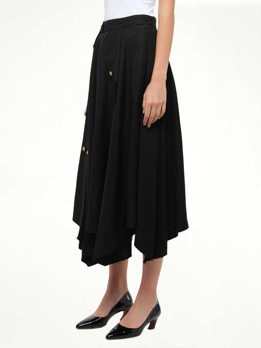 LOEWE Gold Button Skirt (Black)
