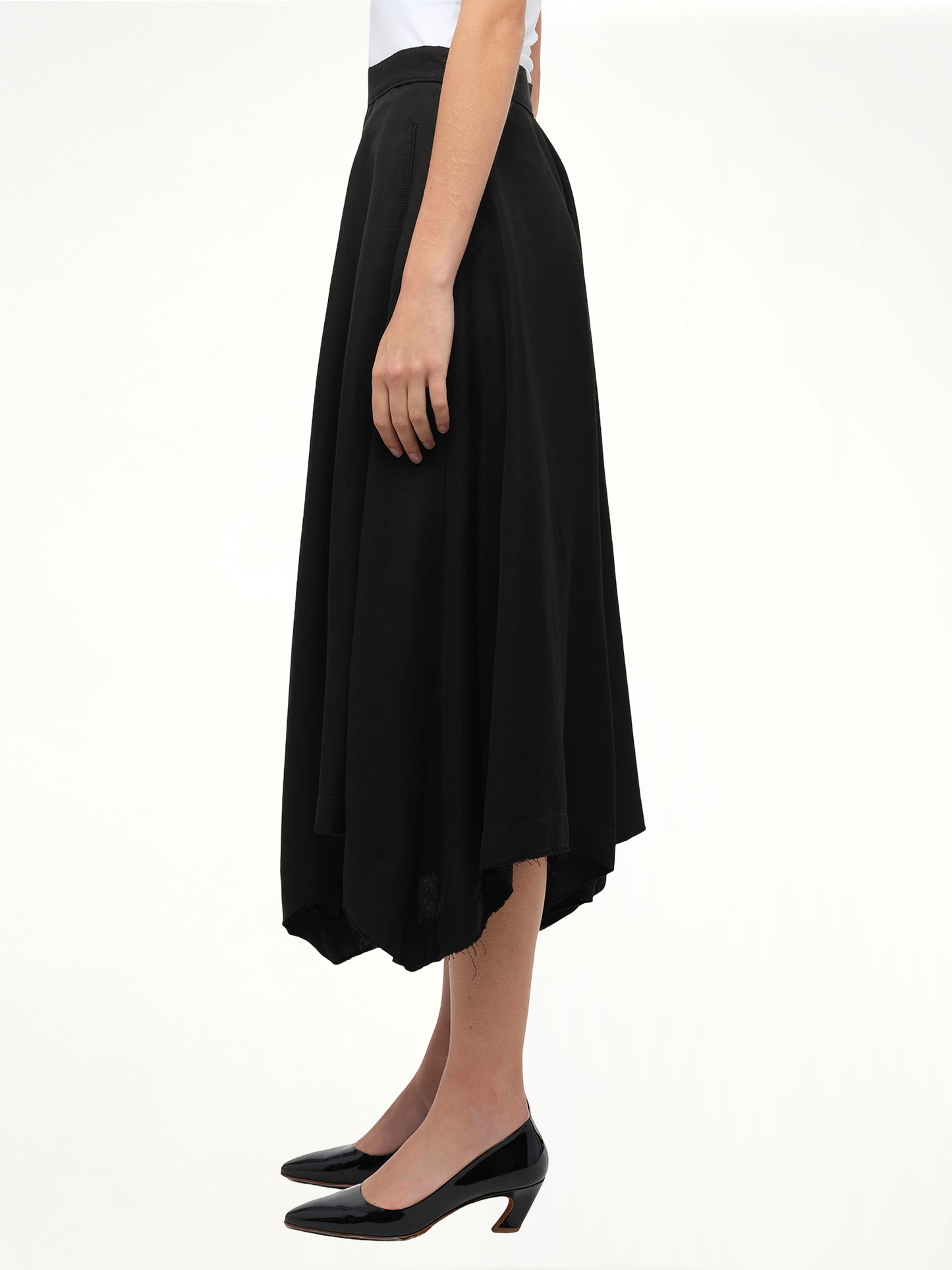 LOEWE Gold Button Skirt (Black)