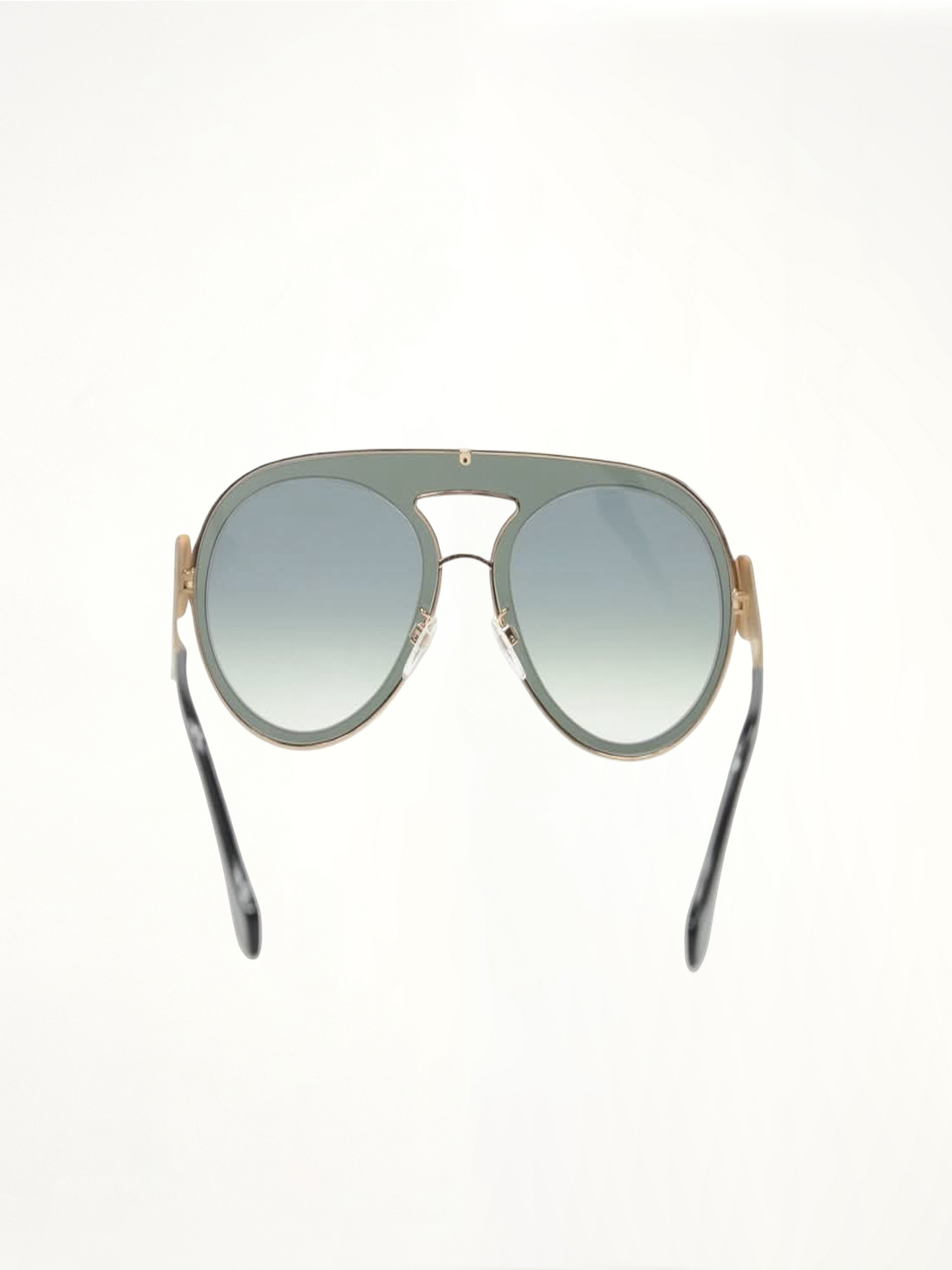 BALENCIAGA Curved Lenses Sunglasses (Navy)