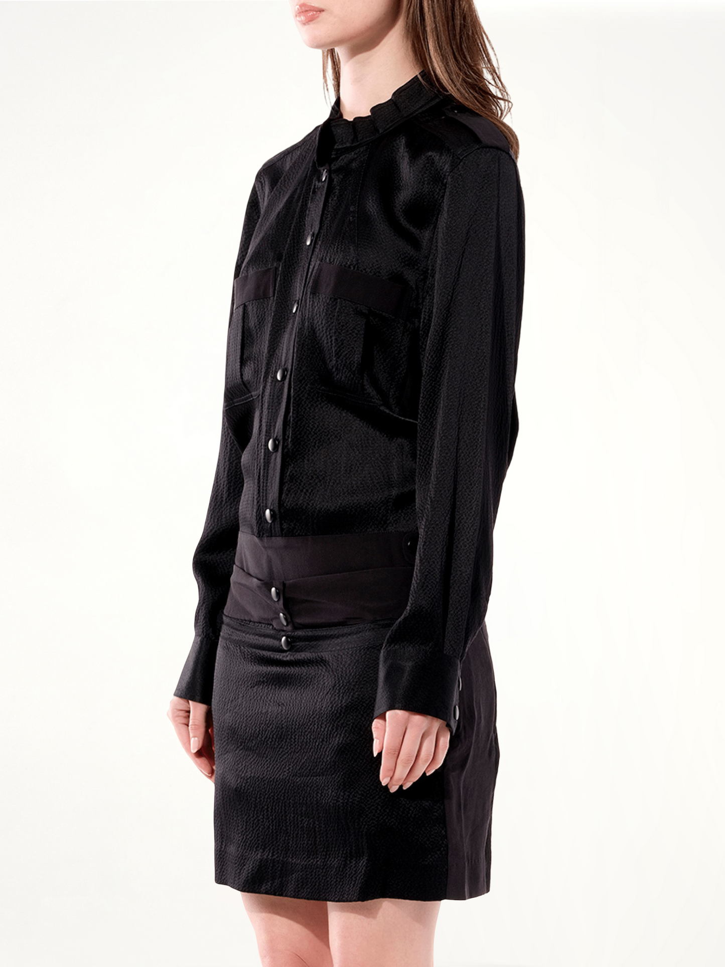 BALENCIAGA Silk Dress (Black)