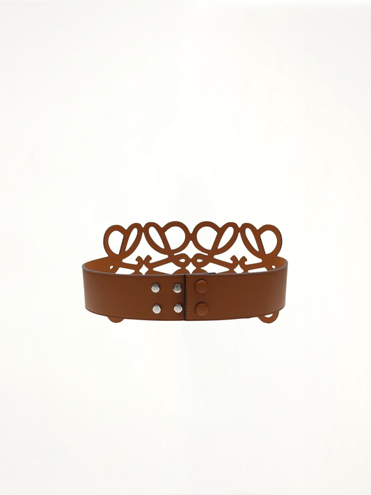 LOEWE Anagram Cut Out Belt (Tan)