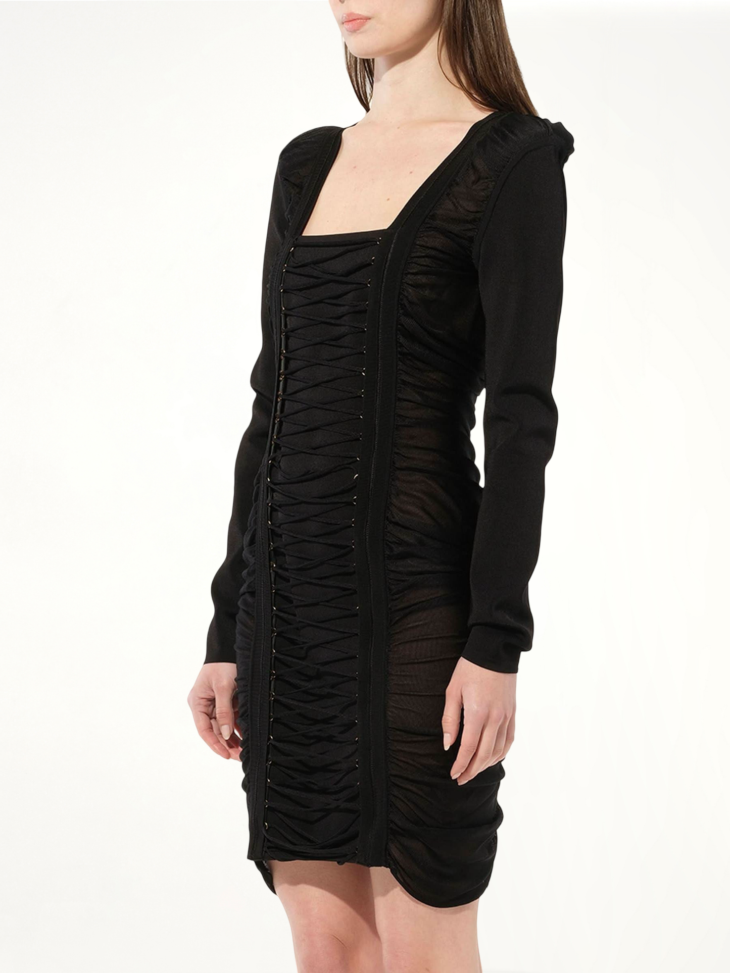 BALMAIN Maille Knit Const Dress (Black)