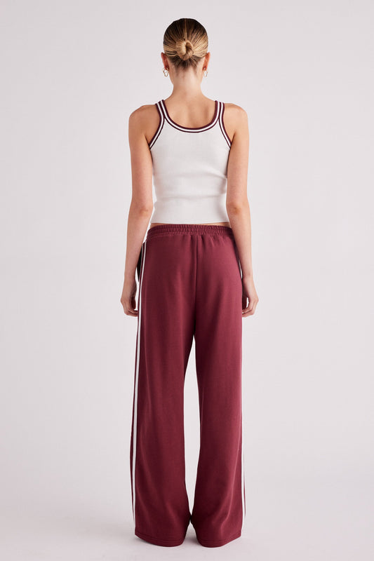 SNDYS BEX RIB TANK (White/Cherry)