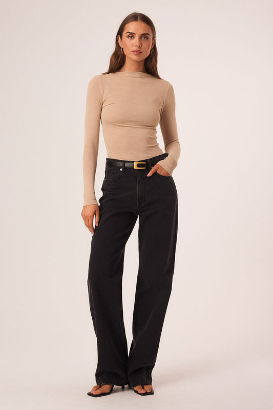 SNDYS KATYA LONG SLEEVE TOP (Tan)