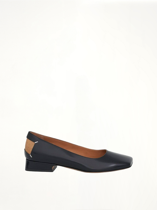 Image of Shoes. Product name - Four Stitches Decortique Ballerinas in Black colour by brand - MAISON MARGIELA