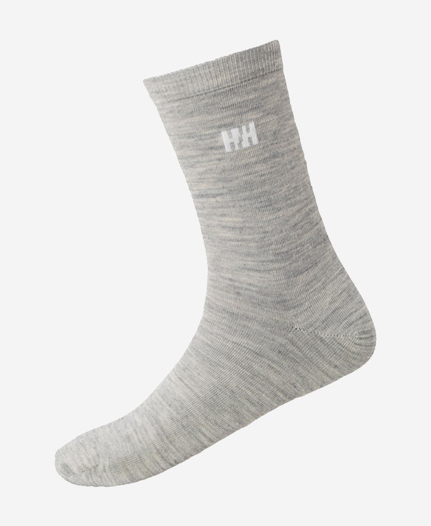 Image of Socks. Product name - EVERYDAY WOOL SOCK 2PK, Grey Melange in Grey Melang colour by brand - Helly Hansen