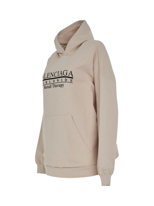 BALENCIAGA Retail Therapy Wide Fit Hoodie (Chalky Black)