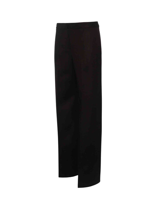 ALEXANDER MCQUEEN Herringbone Wide Leg Pants (Chocolate)