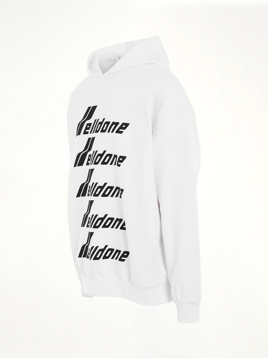 WE11DONE Multiple Front Logo Hoodie (White)