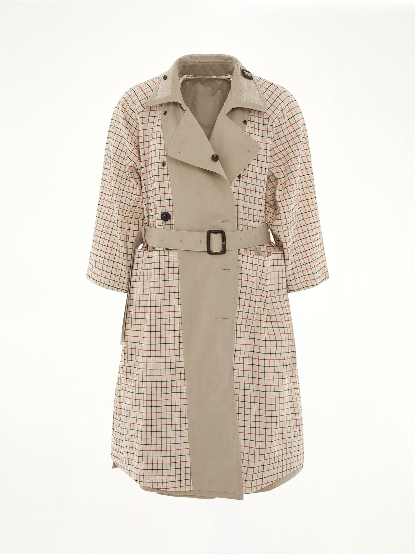 MAISON MARGIELA Double Breasted Trench Coat (Beige)