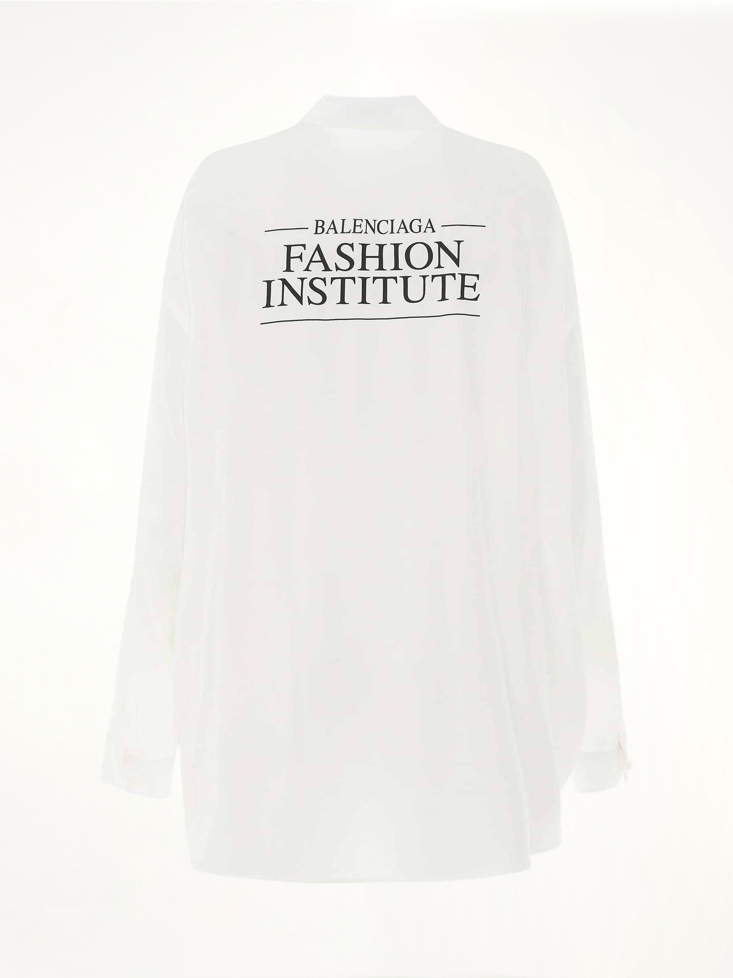 BALENCIAGA Light Silk Crepe Fluid Blouse (White)