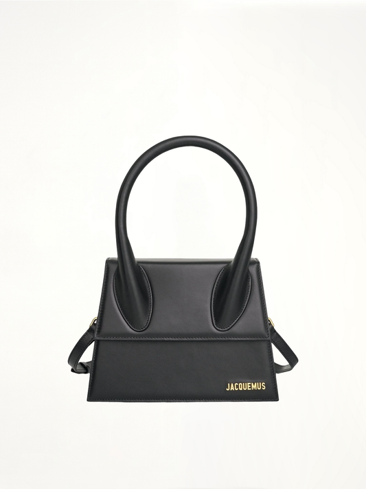 JACQUEMUS Le Grand Chiquito Leather Bag (Black)