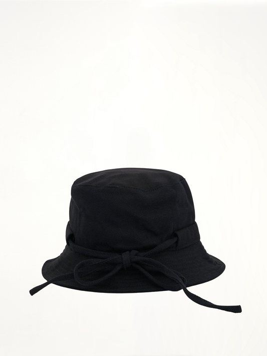 JACQUEMUS Gadjo Knotted Bucket Hat (Black)