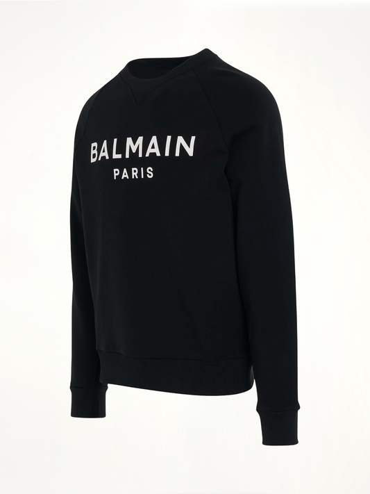 BALMAIN Classic Logo Print Sweatshirt (Black)