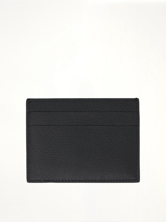 BALENCIAGA Grained Leather Cash Card Holder (Black)