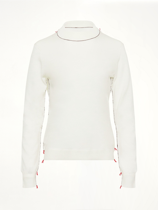 Image of a model wearing Outerwear. Productname: MAISON MARGIELA Work in WHITE colour by brand - MAISON MARGIELA