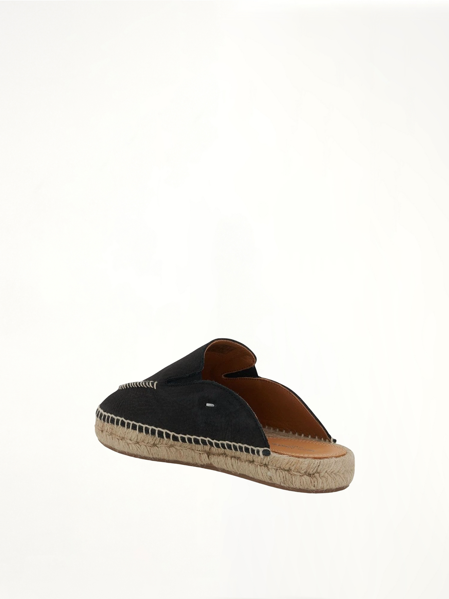 MAISON MARGIELA Embroidered Espadrille Mules (Black)