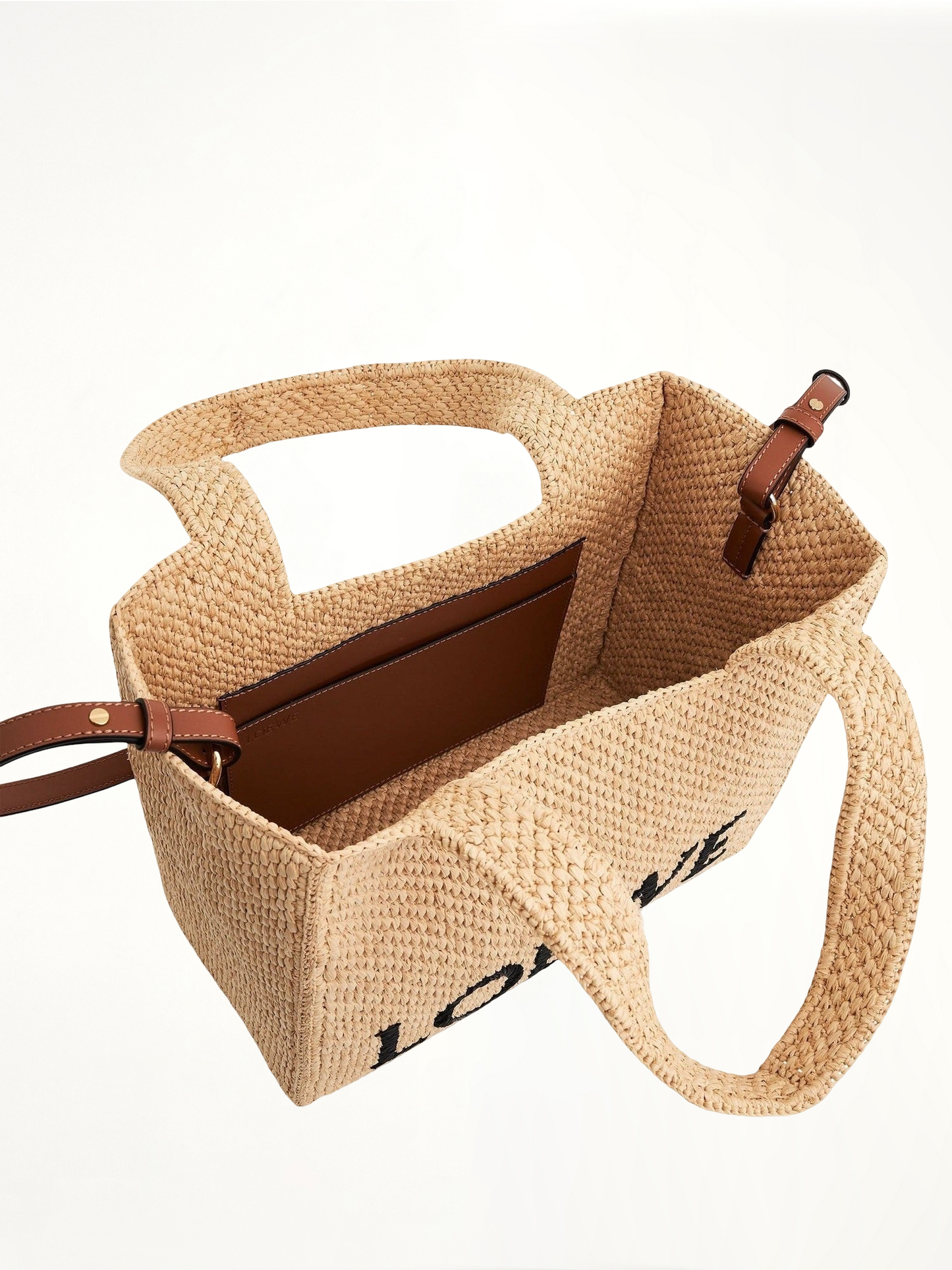 LOEWE Medium Logo Font Tote Bag (Natural)