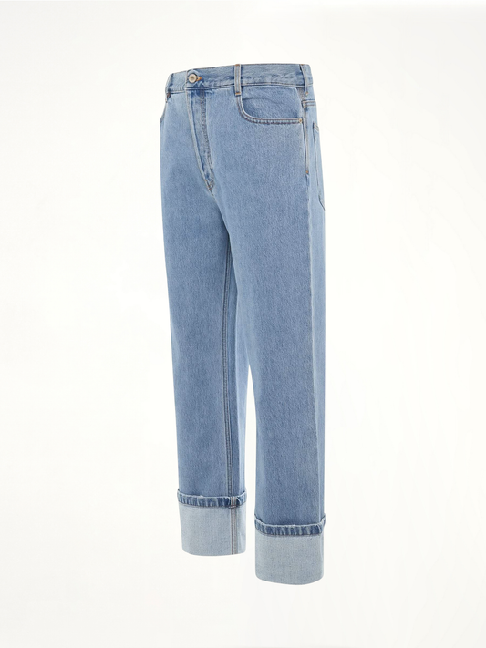 LOEWE Fisherman Turn Up Jeans (Blue)