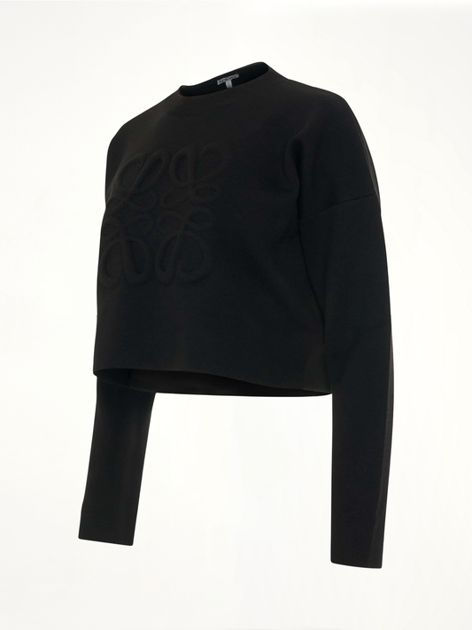 LOEWE Short Anagram Sweater (Black)