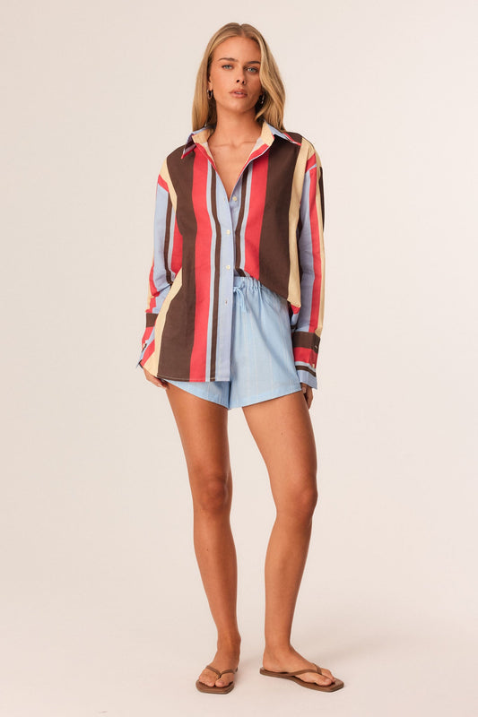 SNDYS EDIE SHORTS (Blue Pinstripe)
